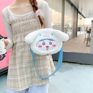 游乐者新款可爱卡通毛绒单肩包时尚百搭气质斜挎包慵懒风轻便女包