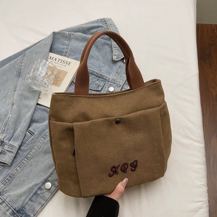 刺绣手拎帆布小包包女式大容量上班通勤手提袋时尚百搭妈咪托特包,箱包皮具/热销女包/男包,通用款女包,淘宝优惠券,粉丝福利购,淘宝优惠卷