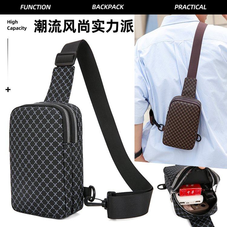 帝柏印花胸包男2025新款胸包男士腰包斜挎包户外旅行小背包挎包图片