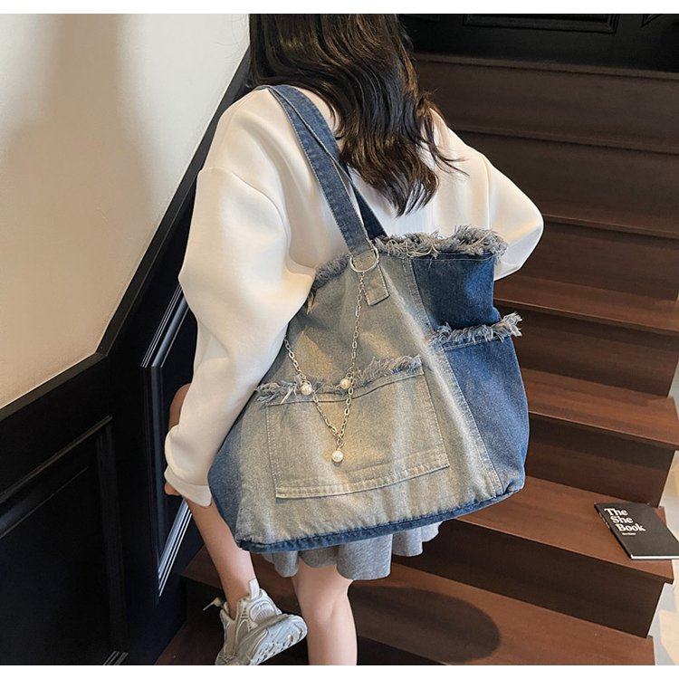 2025牛仔新款牛仔布包包时尚通勤大容量百搭托特休闲单肩腋下手提,箱包皮具/热销女包/男包,通用款女包,淘宝优惠券,粉丝福利购,淘宝优惠卷