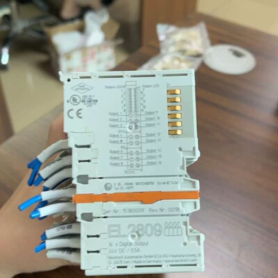 倍福EL2809数字输出模块，成色如图，功能完好，质量可靠。