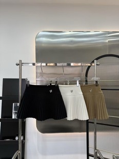 网红a字修身 短裙女高腰百褶裙韩版 气质半身裙防走光 新款 毛呢冬季