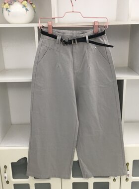 高腰显瘦白色牛仔裤直筒裤阔腿裤