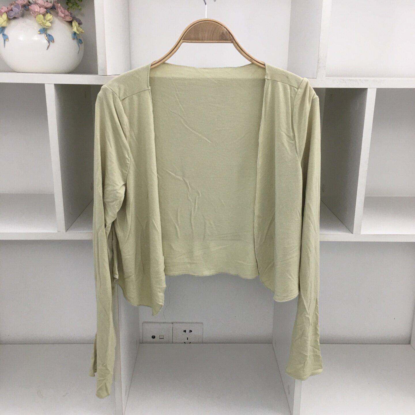 休闲风长袖针织棉开衫外搭女图片