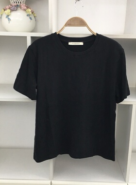 夏日优雅风圆领白色短袖棉柔软T恤宽松棉质百搭舒适叠穿短款上衣