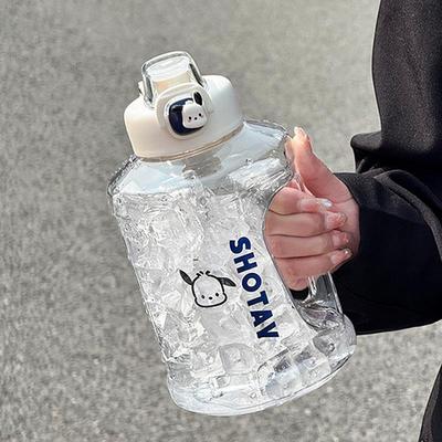 新疆包邮大容量水杯杯子吨吨桶女生高颜值带吸管大肚杯运动健身水