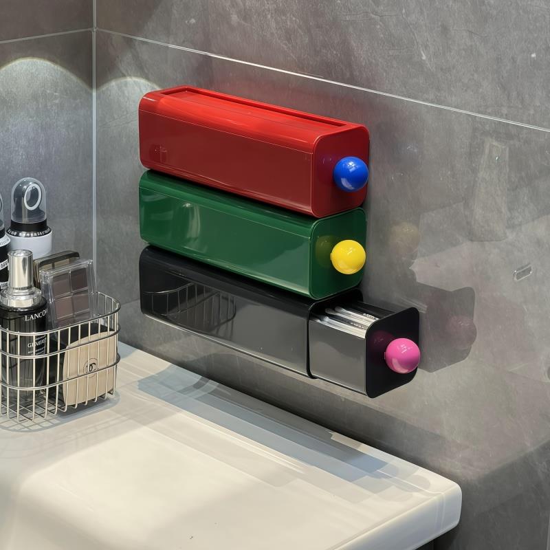 新疆包邮多巴胺抽屉式收纳盒桌面储物办公室文具壁挂式整理杂物宿