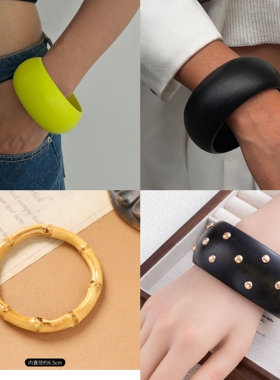 木质波西米亚风复古手镯