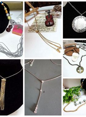 水钻情侣混合材质全新瑞丽风项链