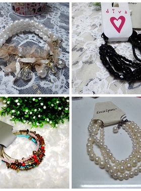 百搭波西米亚风多层镶嵌手链