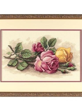 Dim13720 双色玫瑰 十字绣 saga格式XSD重绘源文件电子图纸