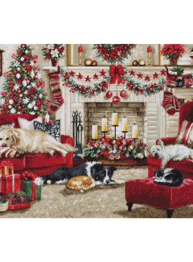 Luca-S BU5013 圣诞猫狗 十字绣 saga格式XSD重绘源文件电子图纸