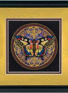 Dim65095圆形蝴蝶 十字绣saga格式XSD重绘源文件电子图纸