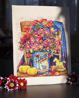 Merejka K-88 雏菊花瓶 十字绣 saga格式XSD重绘源文件电子图纸