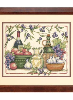 Dim35232葡萄酒 托卡纳斯风味 十字绣 saga格式XSD重绘源文件图纸