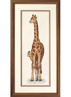 Dim13665 长颈鹿母子 十字绣 saga格式XSD重绘源文件电子图纸