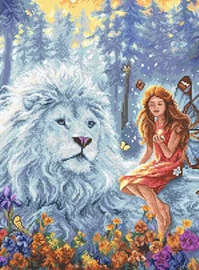 LETI 918 狮子与仙女 十字绣 saga格式XSD重绘源文件电子图纸