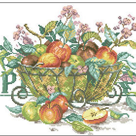 Lanarte 34390篮子里的苹果十字绣saga格式XSD重绘电子图纸源文件
