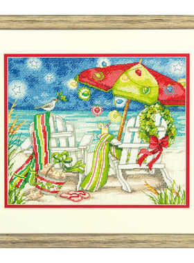 Dim70-08948 圣诞沙滩椅 十字绣 saga格式XSD重绘源文件电子图纸