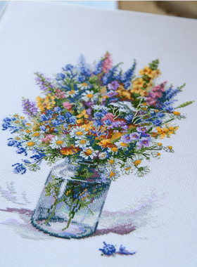 Merejka K-96 蓟花束 十字绣 saga格式XSD重绘源文件电子图纸