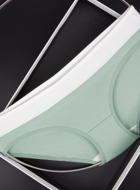 女士内裤时尚拼色莫兰迪色系纯棉全棉裆舒适透气低腰少女三角裤