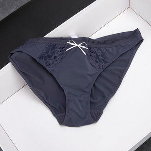 饰三角裤 蝴蝶结装 全棉裆部 210斤胖MM女士低腰冰丝内裤 110