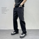 子男秋冬轻奢简约百搭有型长裤 JIDERE美式 高街宽松弹力直筒牛仔裤