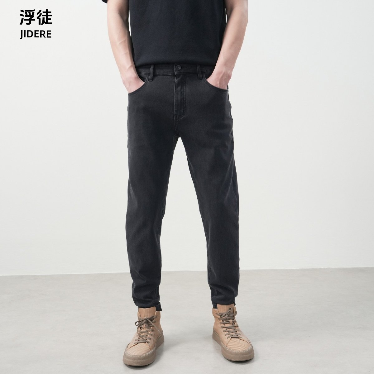 【六维奢·弹力系列】微锥形小直脚牛仔裤男合体显瘦痞帅复古水洗,男装,牛仔裤,淘宝优惠券,粉丝福利购,淘宝优惠卷