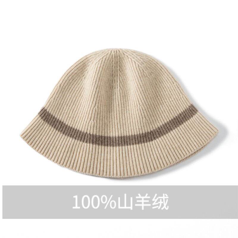 新款秋冬款山羊绒渔夫帽女士