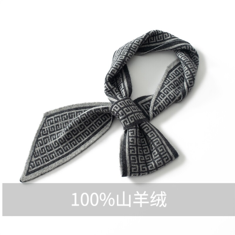 日系百搭毛线针织长条领巾