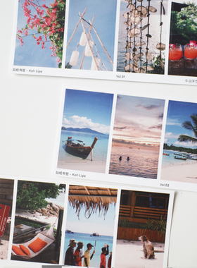 山浮士多原创设计文创 贴纸书签 四格摄影书签 文艺装饰手帐素材2