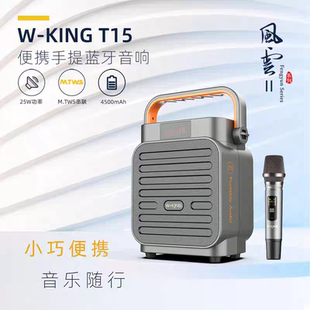 维尔晶 T15户外广场舞音响蓝牙音箱小型K歌户外大音量低音炮U盘