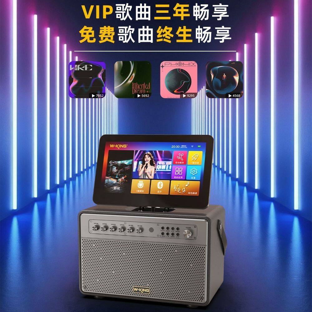 维尔晶V6广场舞音响带显示屏户外K歌演出直播点歌机KTV大功率音箱