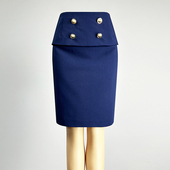 品牌职业装 性感职场包臀裙直筒裙 藏青色半身裙短裙女2026高腰修身