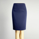 品牌职业装 短裙一步裙直筒裙子 藏青色半身裙包臀裙女2025高腰修身