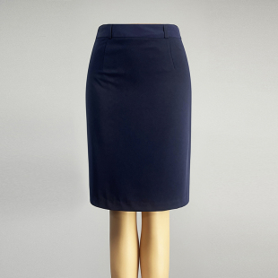 齐膝中裙薄款 品牌藏青色半身裙包臀裙直筒裙女2025职业装 高腰修身