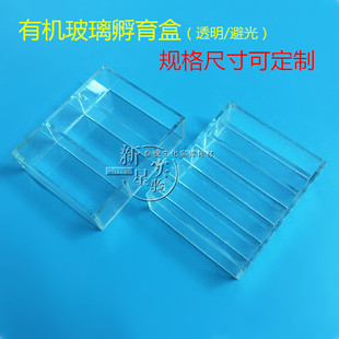 实验用品 透明 有机玻璃孵育盒全新 WB孵育盒3/4/5格 透光 避光
