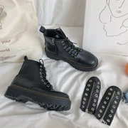 Martin boot nữ 2019 hè mới phiên bản Hàn Quốc của chiếc cà vạt đế dày hoang dã sang trọng - Giày ống