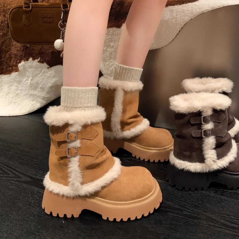 厚底增高加绒保暖短筒雪地靴