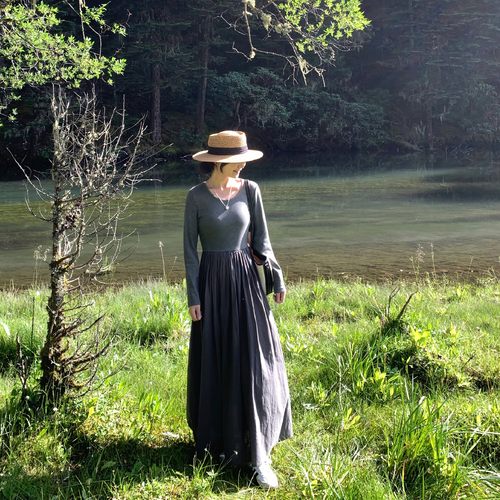 针织拼接纯色通勤拼接X型