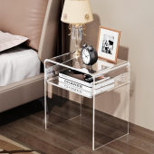 北欧透明亚克力茶几小户型现代沙发床头边几客厅简约网红创意角几