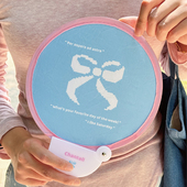 青桃简约蓝色蝴蝶反光板折叠扇 易折叠扇 小巧便携夏日清凉神器