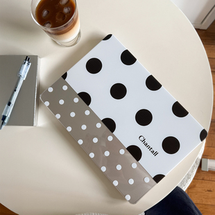 Chantall【黑白波点】苹果Macbook电脑保护壳 13寸air外壳简约时髦14寸防划保护套m4 pro16寸ins风防刮保护壳