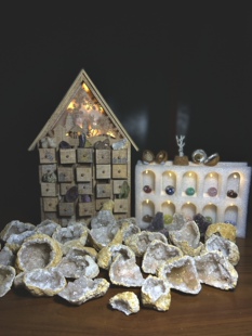 摩洛哥天然白水晶洞水晶簇水晶矿石原石儿童科普宝石diy手工材料