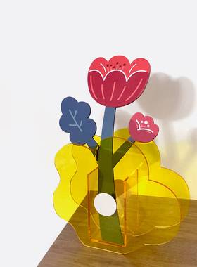 原创设计手绘插画纸花摆设香薰卡永生花束花朵装饰教师节日礼物