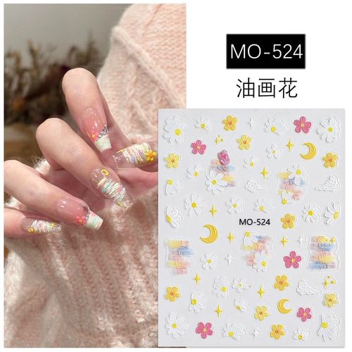 新款春日小花美甲贴纸