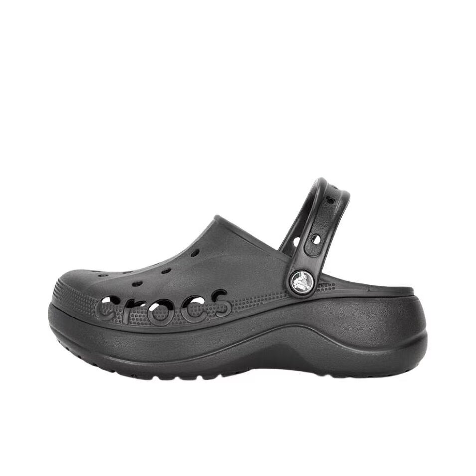 Crocs Baya Platform Clog 贝雅云彩 包头 厚底 女款/黑色