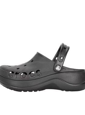 Crocs Baya Platform Clog 贝雅云彩 包头 厚底 女款/黑色