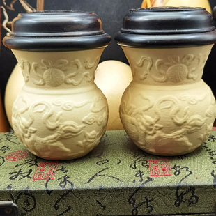 天一阁津门常勇杰花模四世同堂漱口盂黑虫墩蝈蝈葫芦鸣虫用具一对