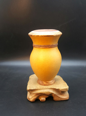 天一阁精品天津素模镶嵌观音瓶摆件葫芦匏器斗茶罐茶叶罐2#